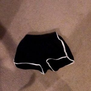 black shorts with white stripe